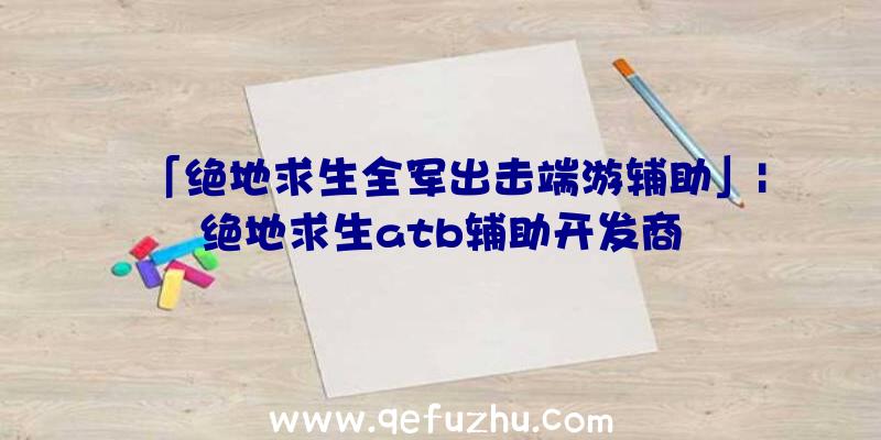 「绝地求生全军出击端游辅助」|绝地求生atb辅助开发商